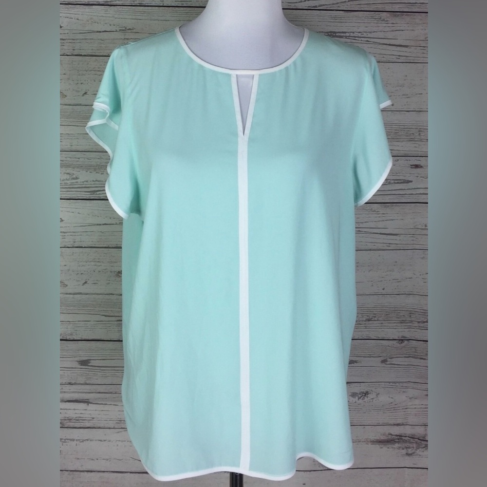 Calvin Klein Mint Short Sleeve  Blouse